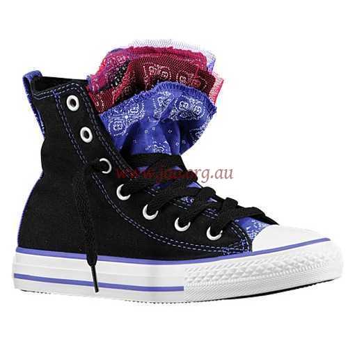 (Black/Periwinkle/Berry Pink) Converse All Star Party Girls' Grade School Australia Shoes - 647664F